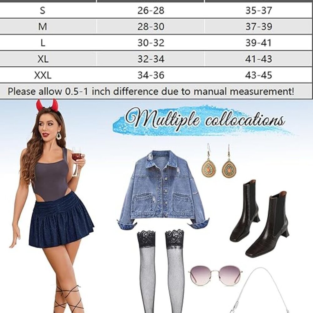 NEW Avidlove Sparkly Mini Skirt | Navy - Picture 2 of 6